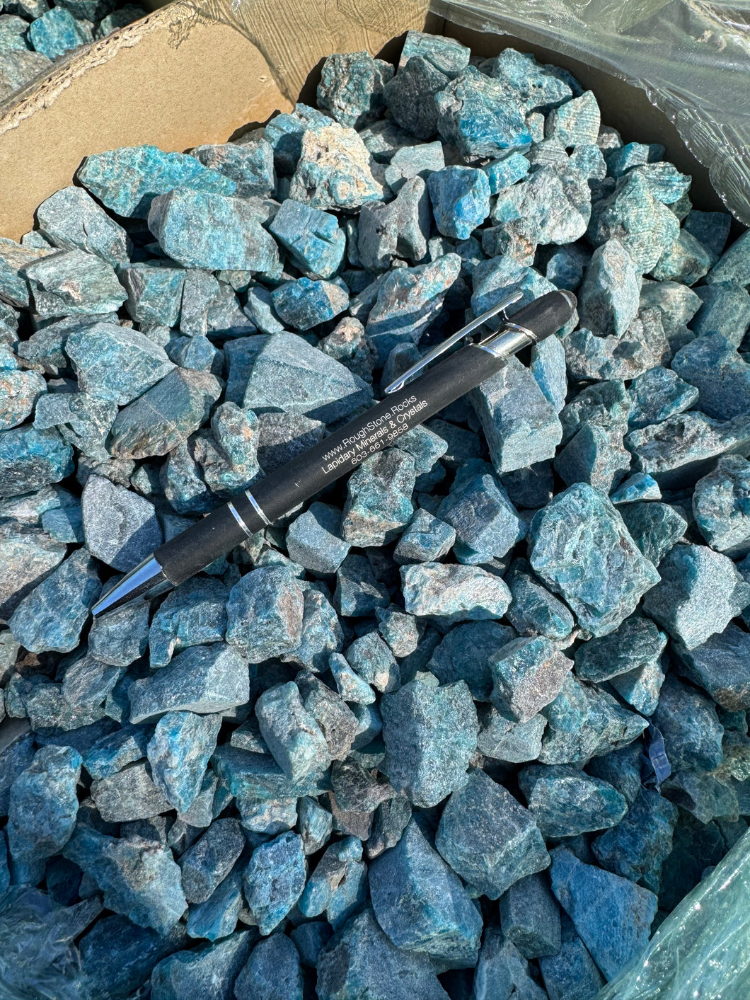 Apatite Blue CHIPS and small pieces - 1 pound