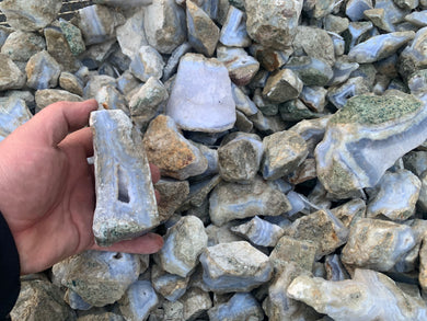 Rough Blue Lace Agate from Malawi 1 pound Roughstone.Rocks LLC