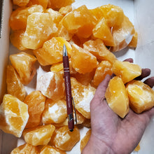 Washed Orange Calcite from Mexico 1 pound Roughstone.Rocks LLC