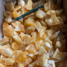Washed Orange Calcite from Mexico 1 pound Roughstone.Rocks LLC